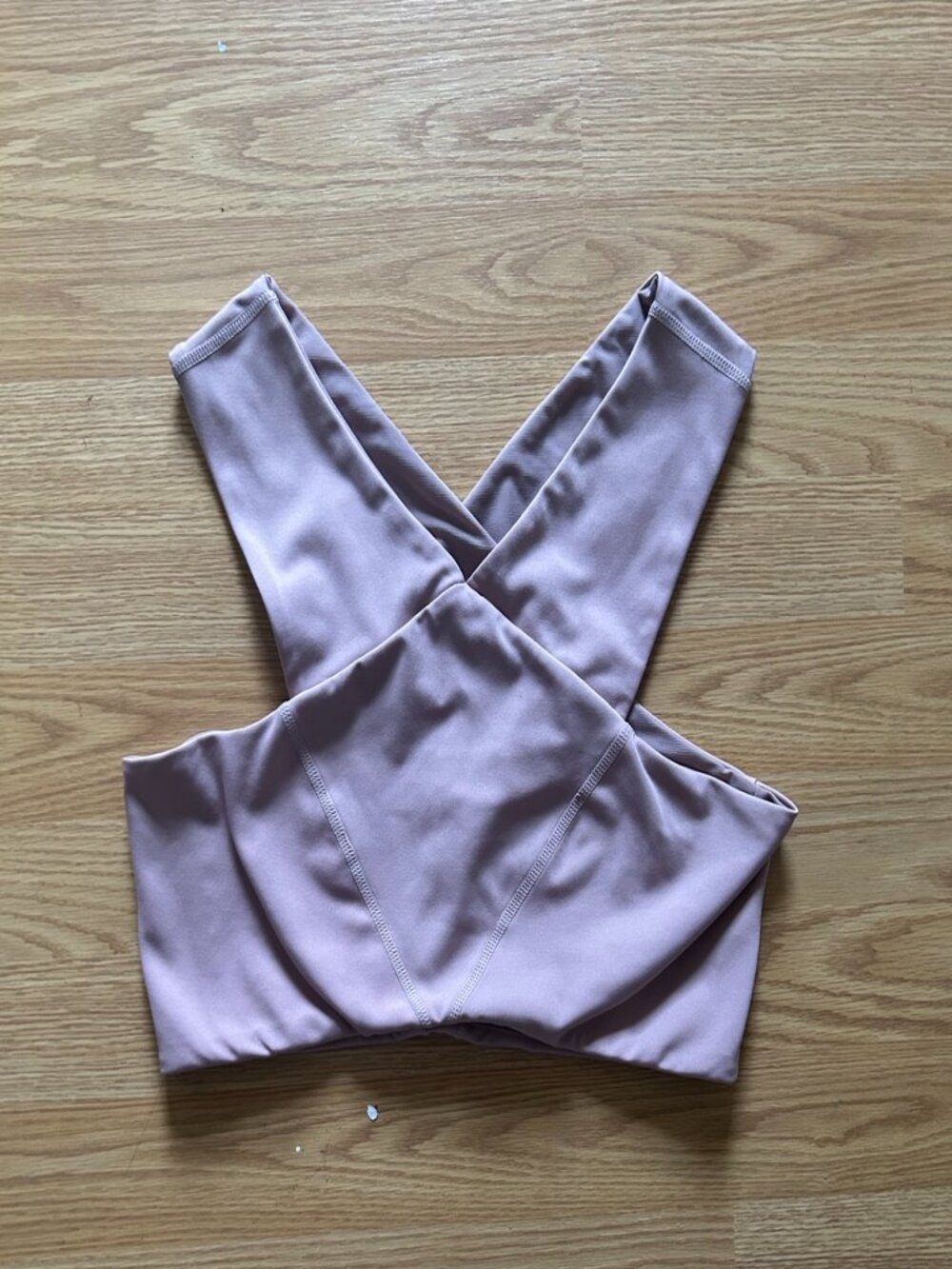 Free People Movement Mauve Pink Cross Back Longline Sports Bra Crop Top Medium